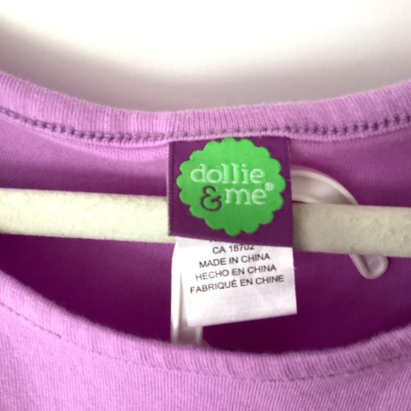 Dolly & Me Girl And 18” Doll Matching Outfits Set Size 10 Purple Tunic Leggings - Picture 5 of 15